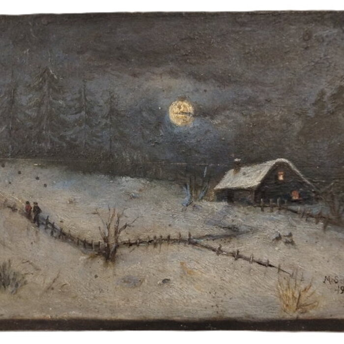 Mini 1917 landscape on board