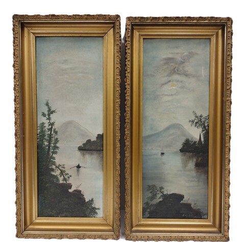 PAIR OF HUDSON RIVER PERIOD PAINTINGS